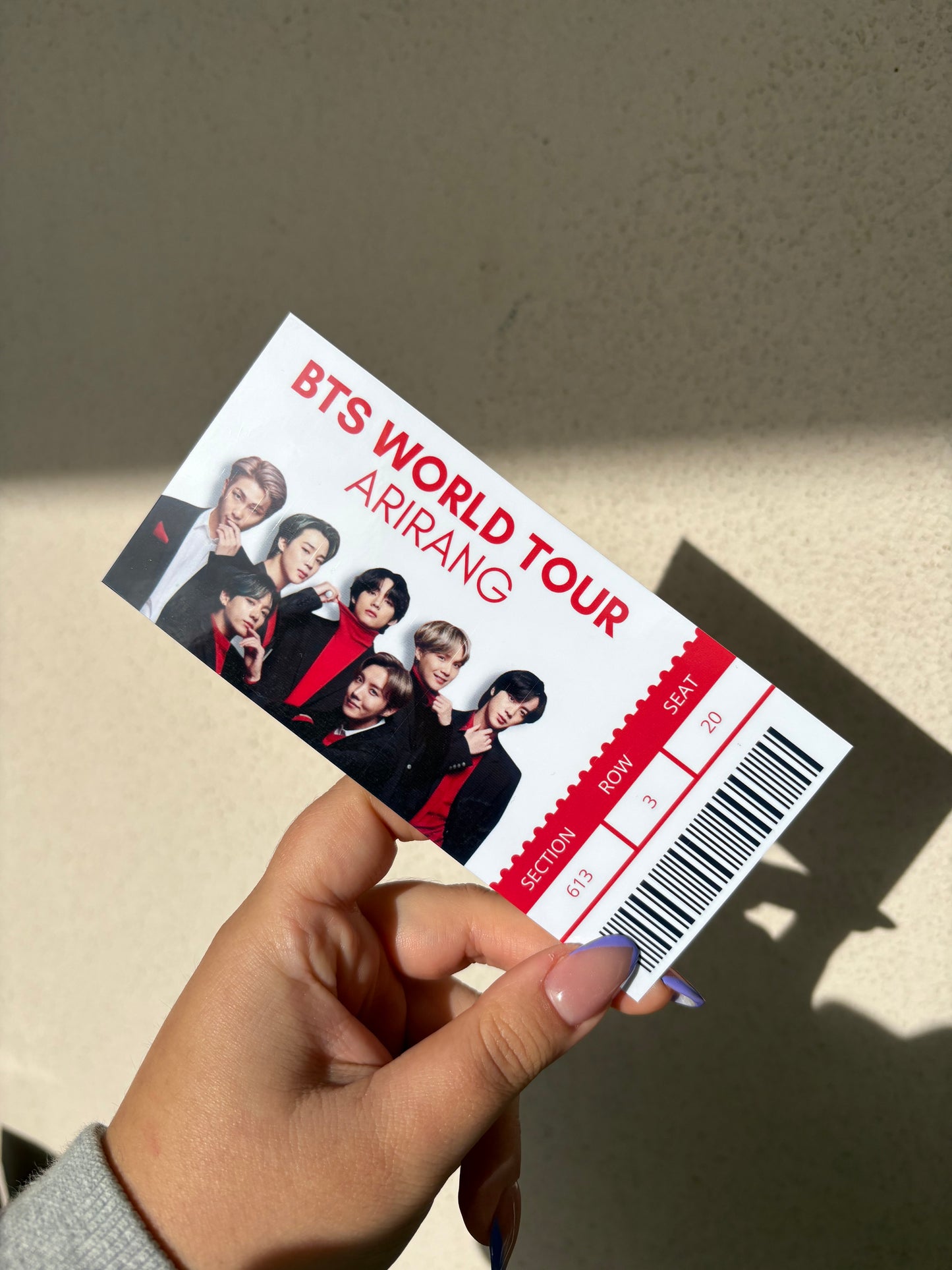Fanmade world tour ticket